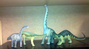 Sauropod dinosaur models from the Carnegie Collection